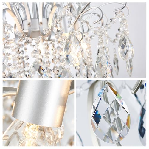 5 Light Crystal Candle Chandelier Pendant Ceiling Modern Lighting Fixture for Bedroom Hallway Bar Kitchen Bathroom