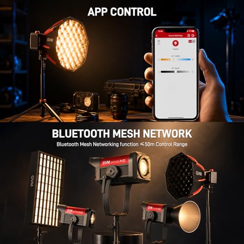 GVM 100W Bi Color COB Video Light Kit with Softbox & Stand