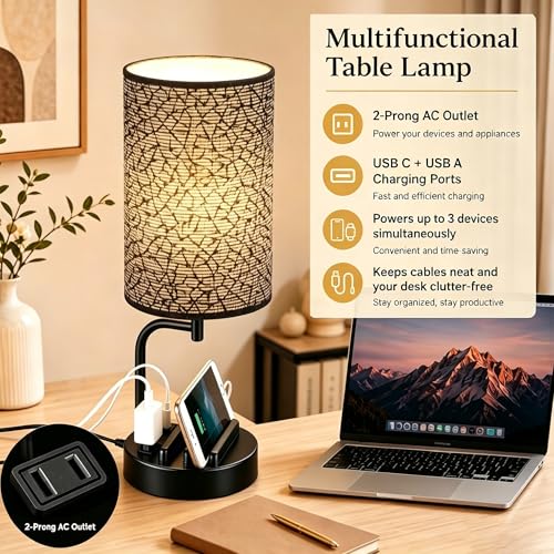 Touch Control USB Table Lamp with USB C