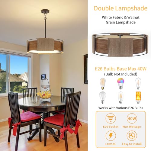 19.7'' Rattan Chandelier