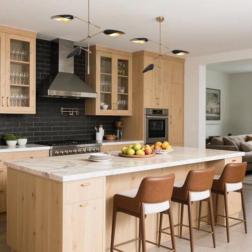 Modern Black and Gold Chandelier