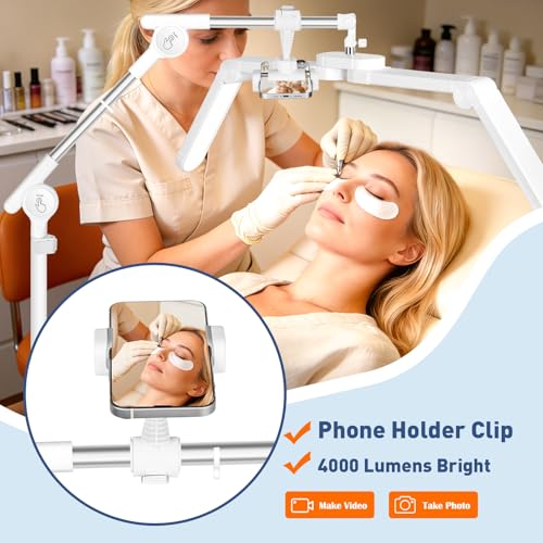 Half Moon Light for Eyelash Extensions Lash Tech Lamp Phone Holder