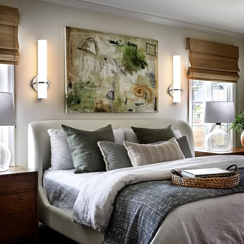 Brushed Nickel Wall Sconces Set of Two (2 Count)