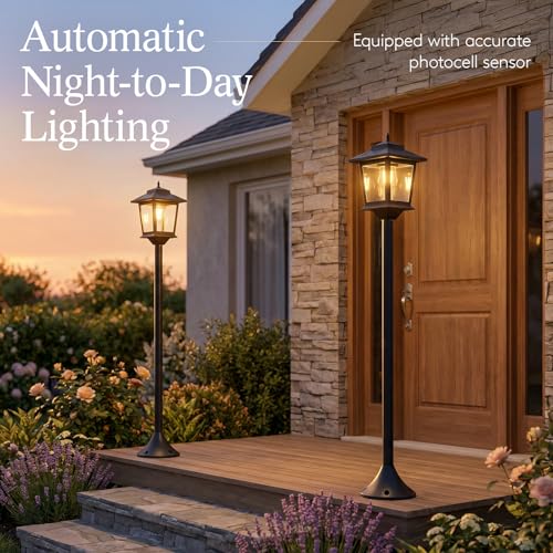 Solar Post Lights Outdoor (2 Count)