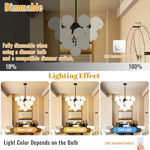 Modern Chandelier for Dining Room 23 Light Sputnik Entryway Pendant Light