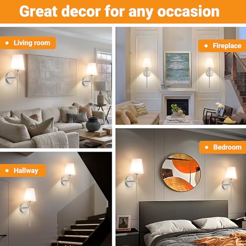 Battery Operated Wall Sconces Set Of 2