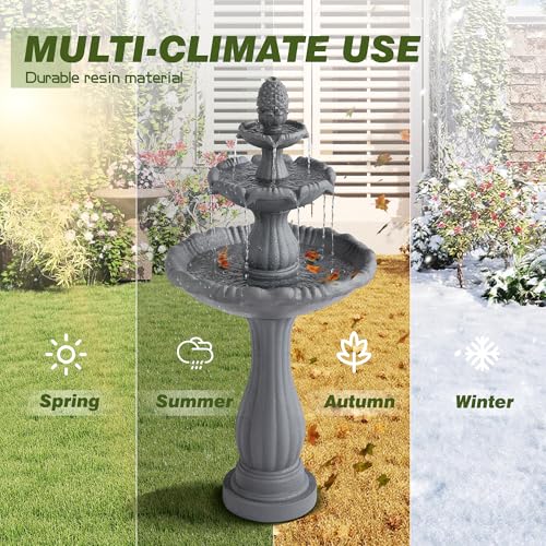 47.4"H Italian Outdoor Garden Water Fountain