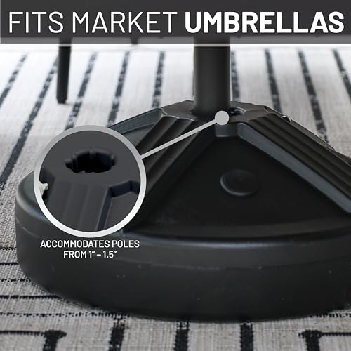 Durable Fillable Umbrella Base Designed to be Used with a Patio Table