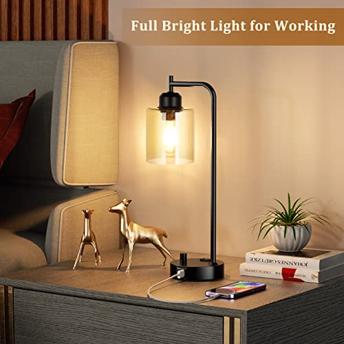 Industrial Bedside Desk Lamps for Bedroom