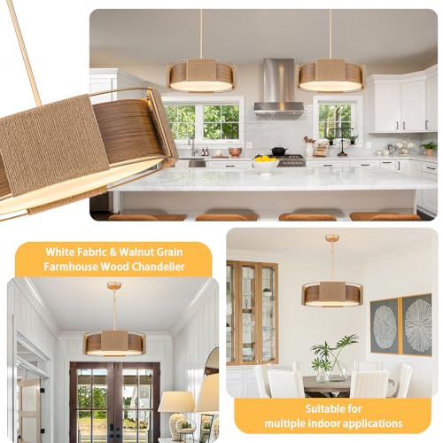 Modern Rattan Chandelier