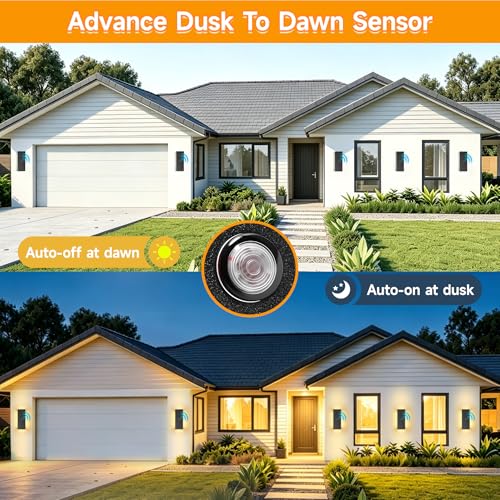Dusk to Dawn Outdoor Wall Lights (Dusk to Dawn / 16 Inches)