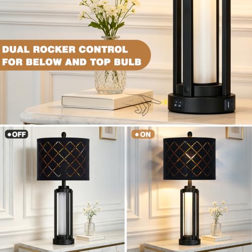28" Tall Modern Table Lamps Set of 2 for Living Room Bedroom (2 Count)