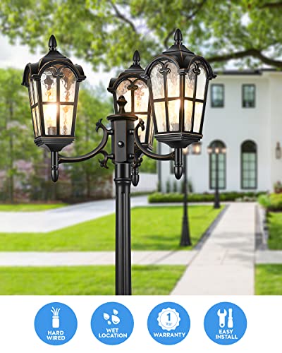 3 Head Outdoor Lamp Post Light Fixture