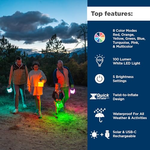 Nova Colors Inflatable Solar LED Camping Lantern