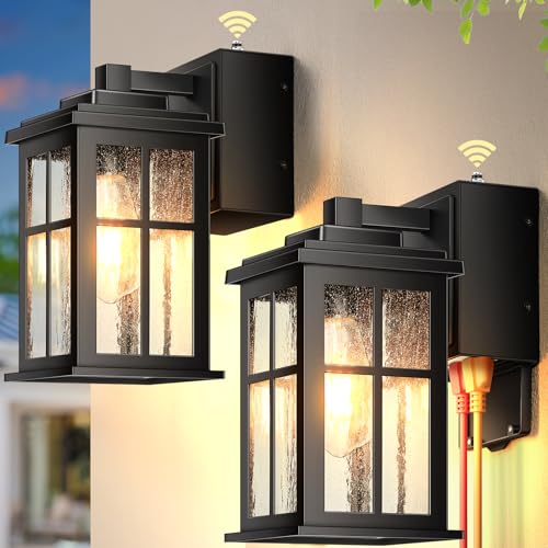 Black Porch Lights Outdoor with Outlet