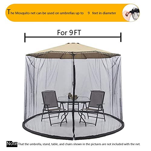 9 10 FT Mosquito Net for Patio Umbrella Outdoors Screen Polyester Hanging Tent