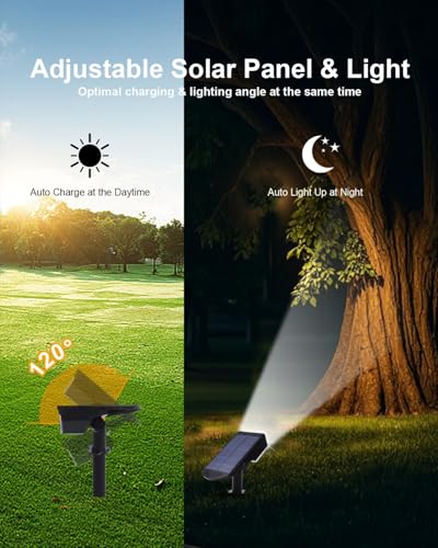 1 Pack Solar Spot Lights Outdoor Waterproof