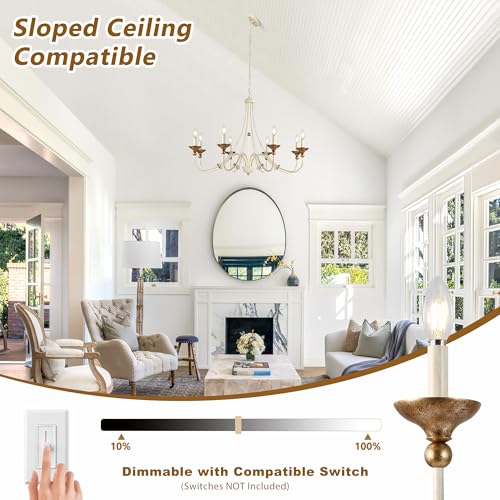37.4" Large French Country Chandelier