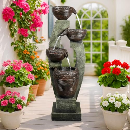 40” H Modern Outdoor Fountain
