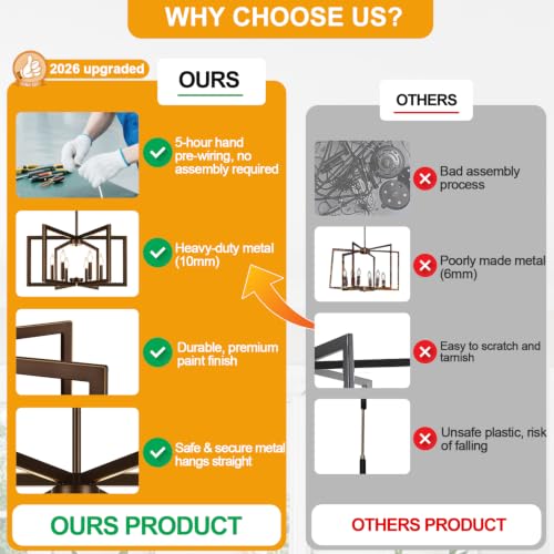 25" 61" Height Adjustable Modern Oil (6 Count)