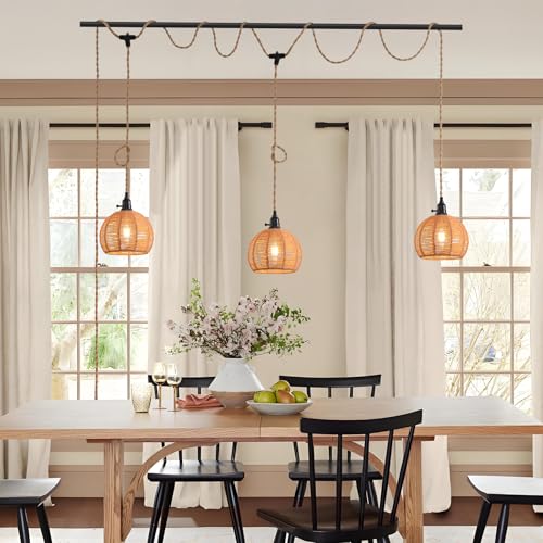 3 Light Hanging Light with Plug in Cord