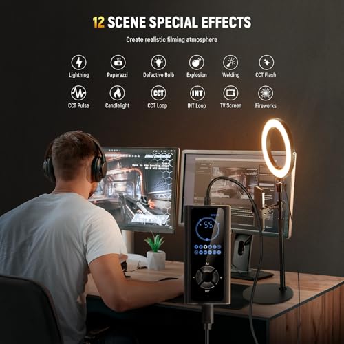 12" 24W High Power Desk Ring Light with Stand