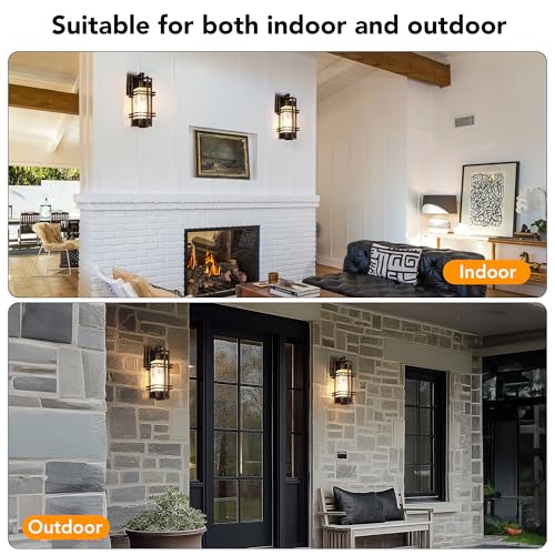 15" Outdoor Porch Light Fixtures Wall Mount (2 Count)