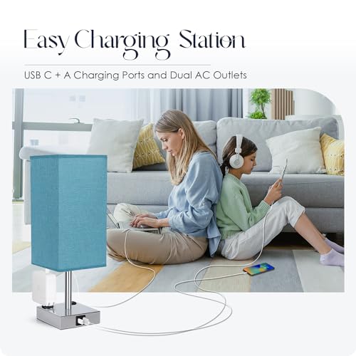 Bedside Lamp with USB Ports
