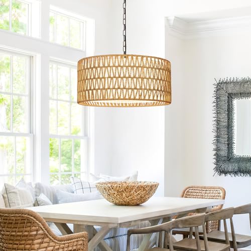 9" 52" Height Adjustable Farmhouse Chandelier Light Fixture