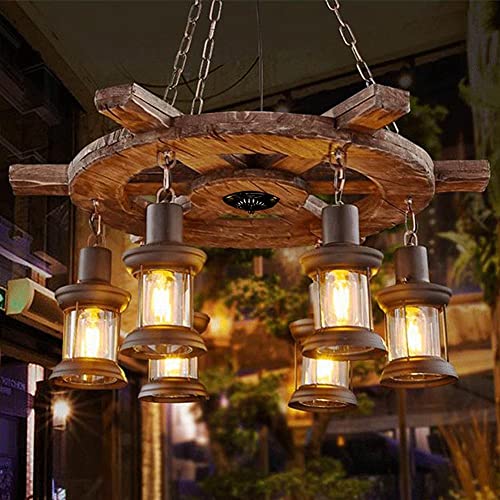 Vintage Industrial Chandelier with Rudder Design