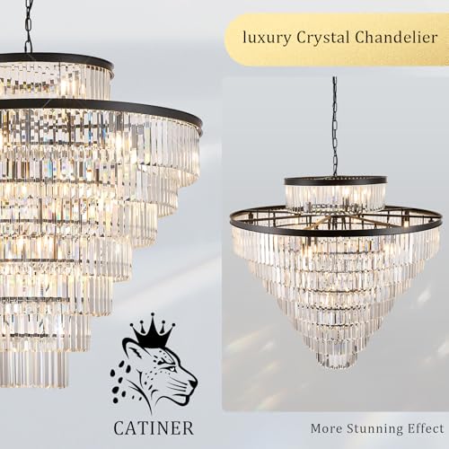 43.3" Large Crystal Chandelier