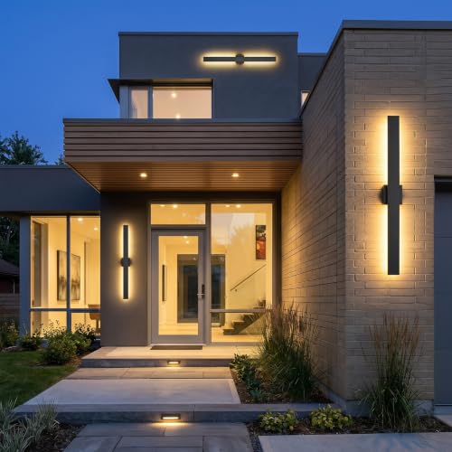 2 Pack 39.4in LED Outdoor Wall Lights Dimmable (39.4in)