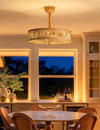 Rustic Chandelier Ceiling Fan with Light