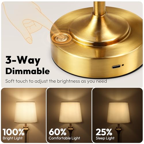 10.2" Portables Cordless Table Lamp