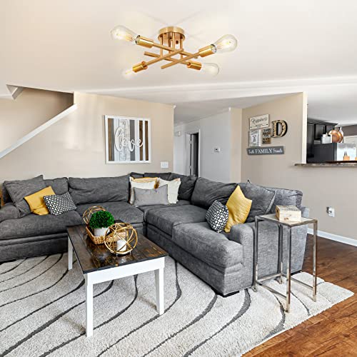 4 Light Semi Flush Mount Ceiling Light