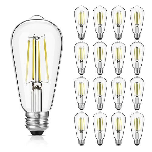 Vintage LED Edison Bulb Dimmable 60W Equivalent 750 Lumens (16 Count)