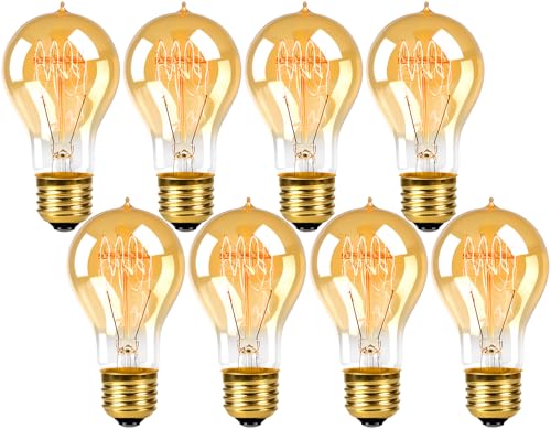 A19 Edison Light Bulbs 60w (8 Count)