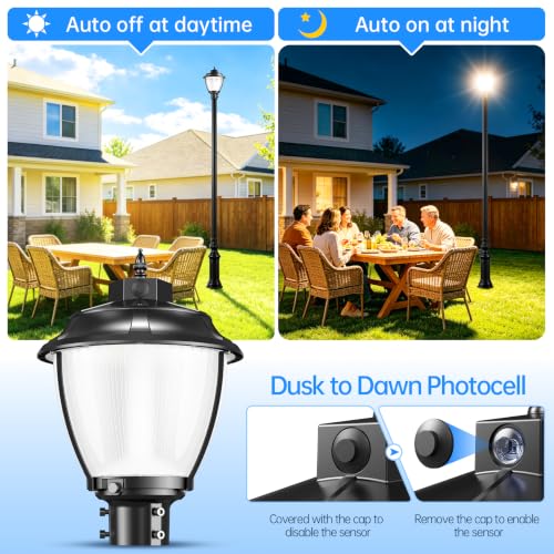 6Pack LED Post Top Light 100W (12.6 Inch)