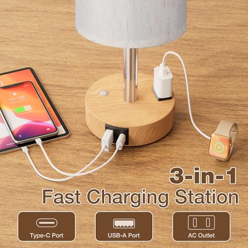 Touch Bedside Table Lamp for Bedroom