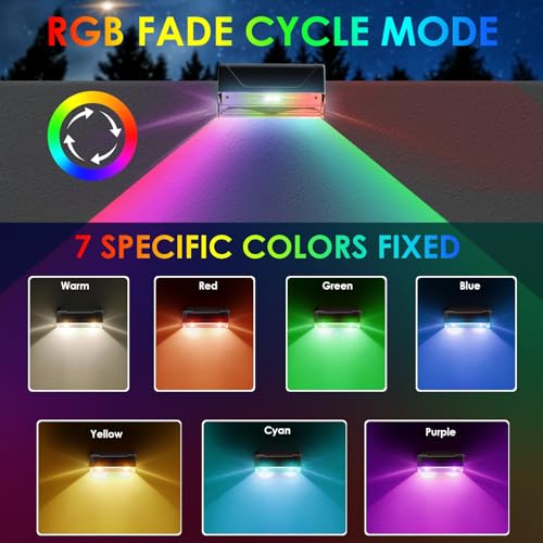 8PK Solar Fence Lights Outdoor (8 Count)