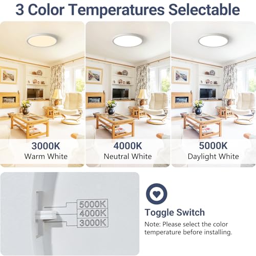 6 Pack 15.8Inch 3520LM LED Flush Mount Ceiling Light (6 Count)