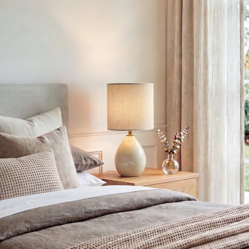 17.7" Ceramic Table Lamps Set of 2 for Living Room Bedroom (2 Count)