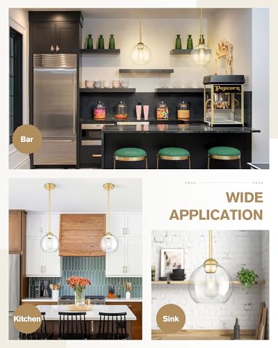 2 Pack Gold Pendant Light Fixtures (2 Count)