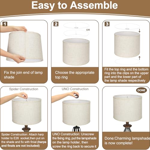 Beige Drum Lamp Shade