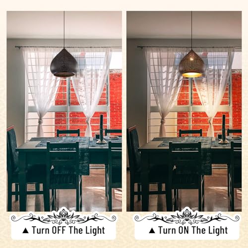 Modern Pendant Lighting Black Metal Hanging Lamp Moroccan Chandelier