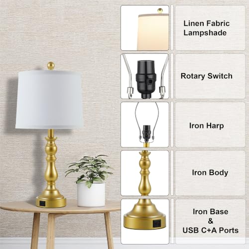 Gold Table Lamps Set of 2 (2 Count)
