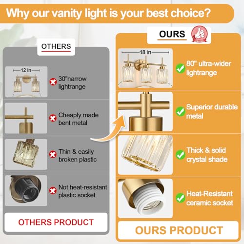 Modern Crystal Bathroom Vanity Light