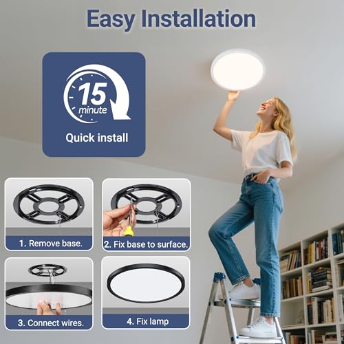 6 Pack 15.8Inch 3520LM LED Flush Mount Ceiling Light (6 Count)