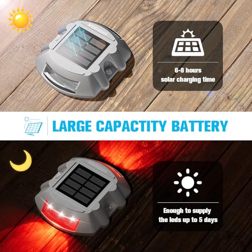 Solar Deck Driveway Dock Lights (4 Count)