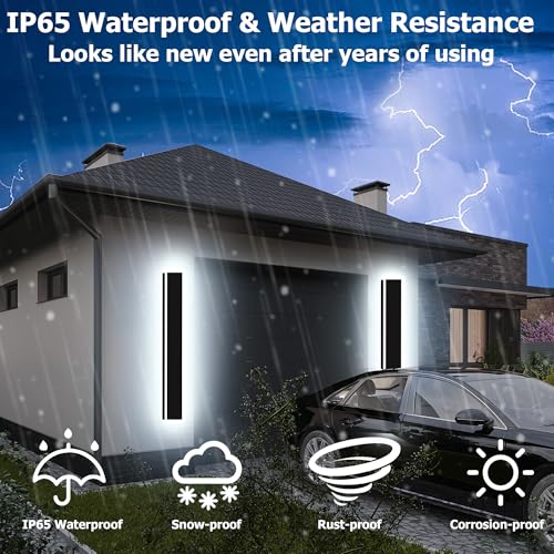 4.33In Wide Modern Outdoor Wall Light for Garage